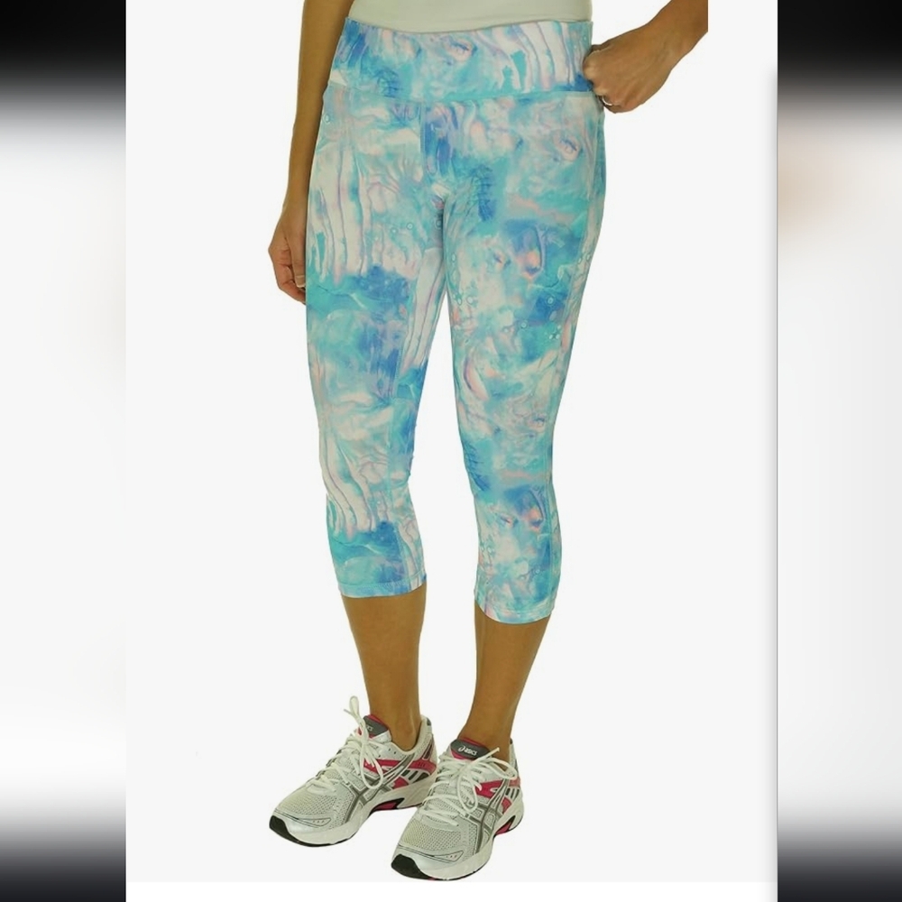 Tie Dye Capri Leggings Gym Lounge Artsy Art To Wear New 🇺🇦